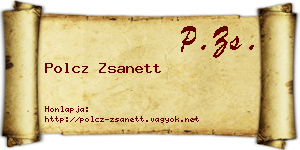 Polcz Zsanett névjegykártya